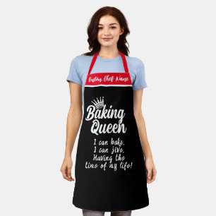Delantal Baking Queen que puedes hornear   Abr gracioso per