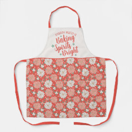 Delantal Baking Spirit Navidades Brillantes Personalizado F