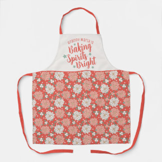 Delantal Baking Spirit Navidades Brillantes Personalizado F