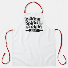 Delantal 'Baking Spirits Bright' Pan de Jengibre Navidad Ho