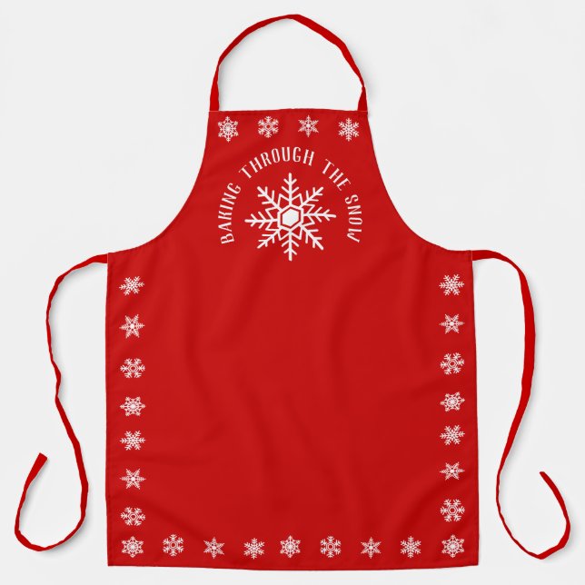 Delantal Baking Through the Snow l Snowflakes (Anverso)