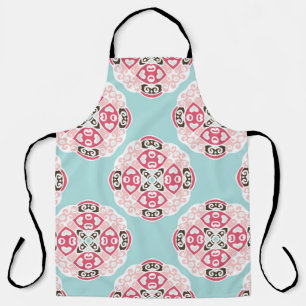 Delantal Baldosas abstractas azules: lindas cosechas.