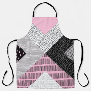 Delantal Baldosas de mosaico, patrón de dibujo a mano alzad