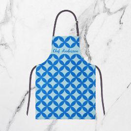 Delantal Baldosas de verano con círculos azules para bebés