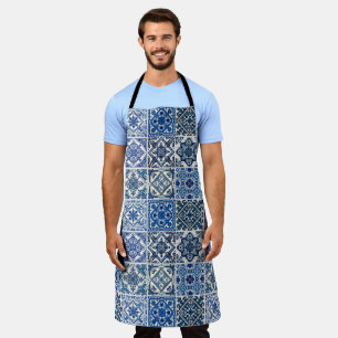 Delantal Baldosas mediterráneas, portuguesas, azulejo, mall