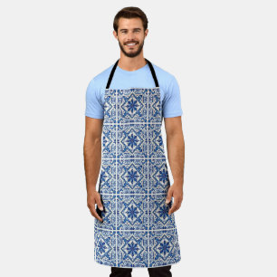 Delantal Baldosas mediterráneas, portuguesas, azulejo, mall