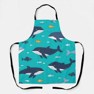 Delantal Ballenas delfines océano Patrón