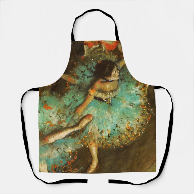 Delantal Ballerina Dance Green Dancer Edger Degas Painting (Anverso)