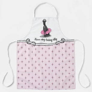 Delantal Ballet Ballerina Princess Greyhound Dog (negro)