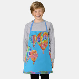 Delantal Balón de aire caliente acuarela Niños Apron