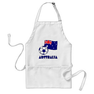 Delantal Balón de fútbol y bandera australiana 2