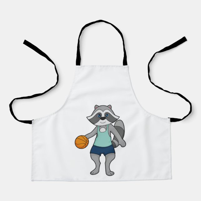 Delantal Baloncestista Racoon (Anverso)