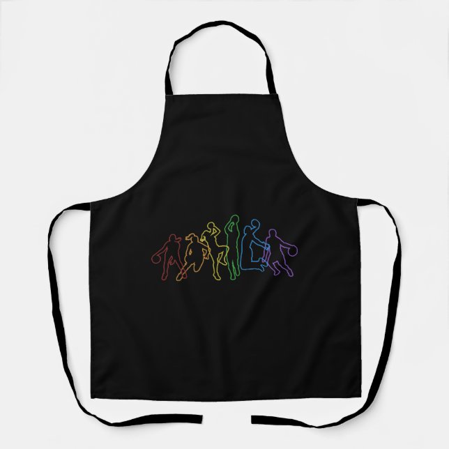 Delantal Baloncesto LGBT Rainbow Lover Pro Player (Anverso)