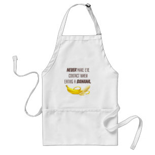 Delantal BANANA Gracioso regalo NUNCA hacer contacto visual