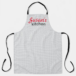 Delantal Banda diagonal dotada negra blanca roja