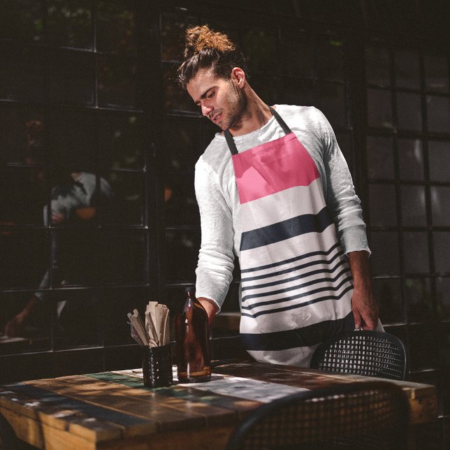 Delantal Bandas de borde azul rosado (Subido por el creador)