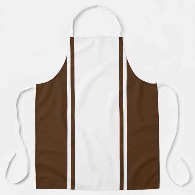 Delantal Bandas De Carreras Blanca Y Grande Y Esporádica So (Anverso)