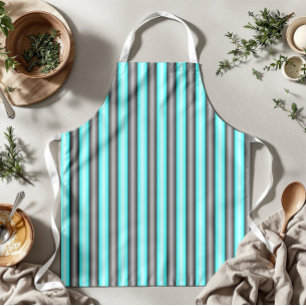 Delantal Bandas de efecto Metalizado moderno Neon Blue y Bl