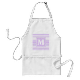 Delantal Bandas de lilac monogramo