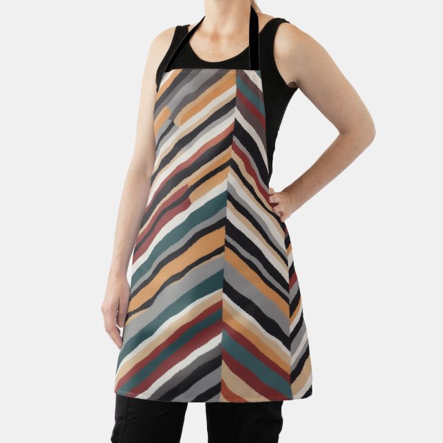 Delantal Bandas de zigzag multicolor dinámicas (in situ)
