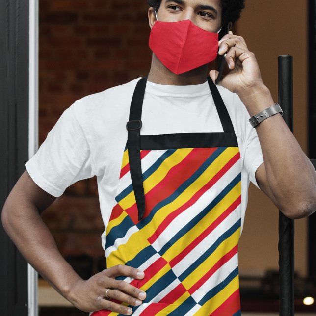Delantal Bandas diagonales multicolor (apron)