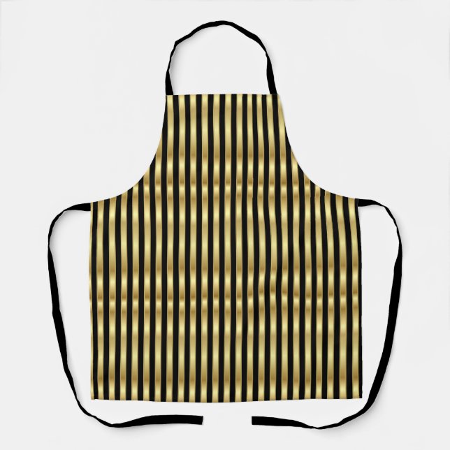 Delantal Bandas Golden y Black Elegant 2 (Anverso)
