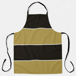 Delantal Bandas negras, doradas y blancas