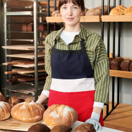 Delantal Bandas rojas y azules