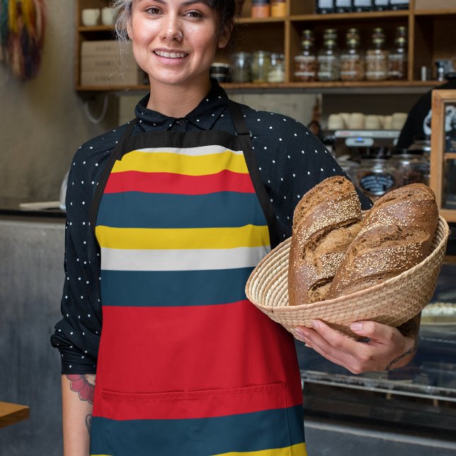 Delantal Bandas uniformes de color rojo azul amarillo (apron)