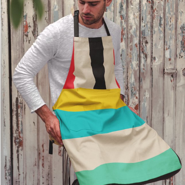 Delantal Bandas verticales horizontales multicolor (apron)