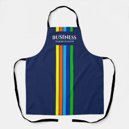 Delantal Bandas verticales modernas de etiqueta de negocio