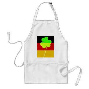 Delantal Bandera alemana irlandesa Shamrock Clover St. Patr
