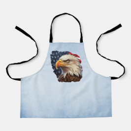 Delantal Bandera americana águila calva