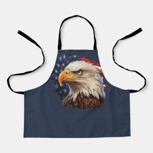 Delantal Bandera americana águila calva