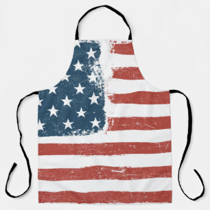 Delantal Bandera Americana Borde fondo. Versión de Raster.