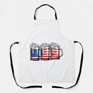 Delantal Bandera Americana de Cerveza 4 de Julio Hombres Mu