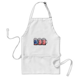 Delantal Bandera Americana de Cerveza 4 de Julio Hombres Mu