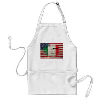 Delantal Bandera americana italiana de la pintura el | del