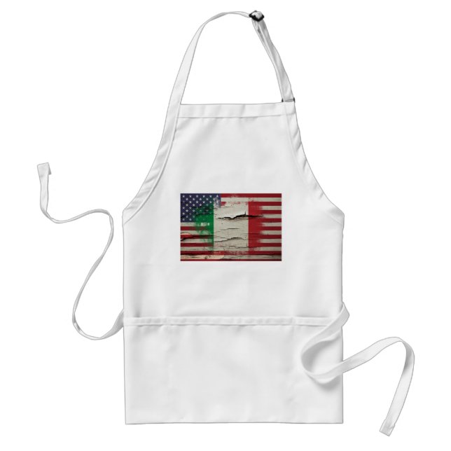 Delantal Bandera americana italiana de la pintura el | del (Frente)