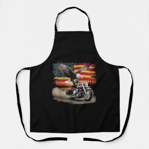 Delantal Bandera Americana Motocicleta Tshirt Estados Unido