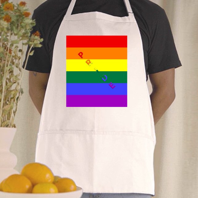 Delantal Bandera arco iris del Orgullo LGBT (LGBT Pride Rainbow Flag Adult Apron)