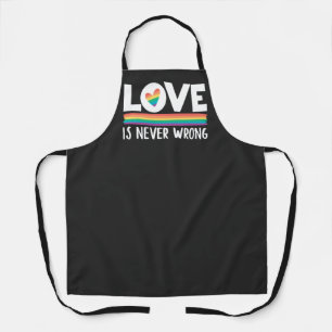 Delantal Bandera arco iris del Orgullo LGBTQ El amor nunca