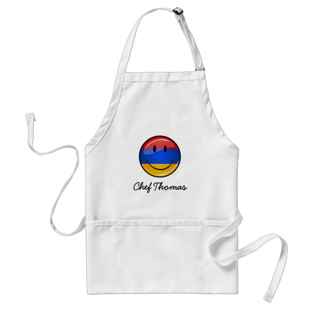 Delantal Bandera armenia sonriente (Frente)