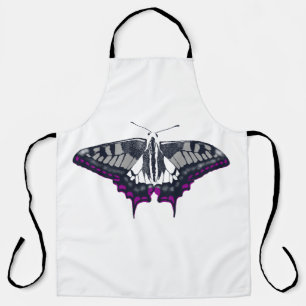 Delantal Bandera asexual mariposa de cerda
