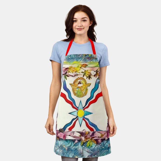 Delantal Bandera asiria (Gastado)