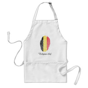 Delantal Bandera belga de la huella dactilar del tacto