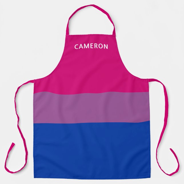 Delantal Bandera bisexual monogramada (Anverso)