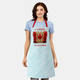 Delantal Bandera canadiense de la hoja de arce de otoño
