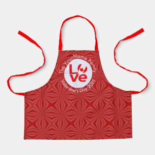 Delantal Bandera canadiense roja de AMOR personalizada