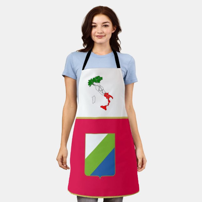 Delantal Bandera de Abruzzo (Italia) (Gastado)